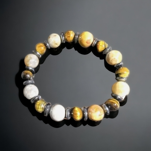Other - TIGER Eye Bracelet - Coral Jade - Unisex